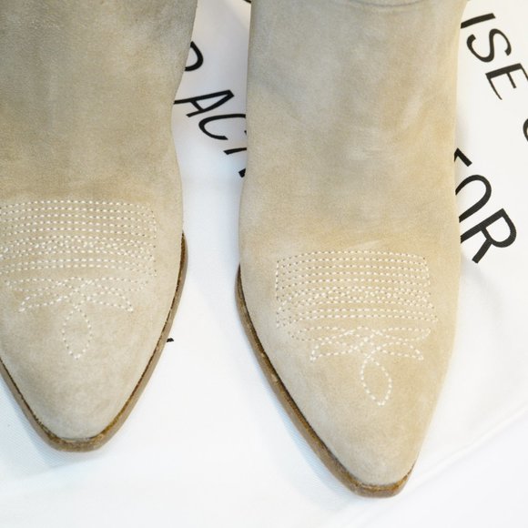 Golden Goose Candy Suede Cowboy Boots, Beige, Multiple Sizes, New w/ COA, Bag - Picture 2 of 14